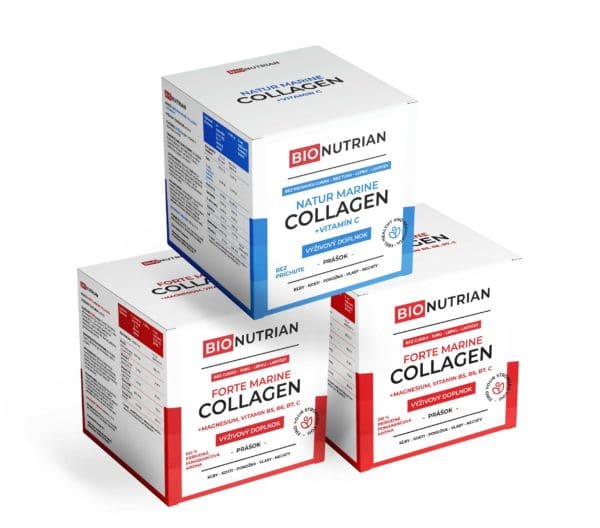 Bionutrian Natur Marine Collagen + Bionutrian Forte Marine Collagen, kolagény v prášku